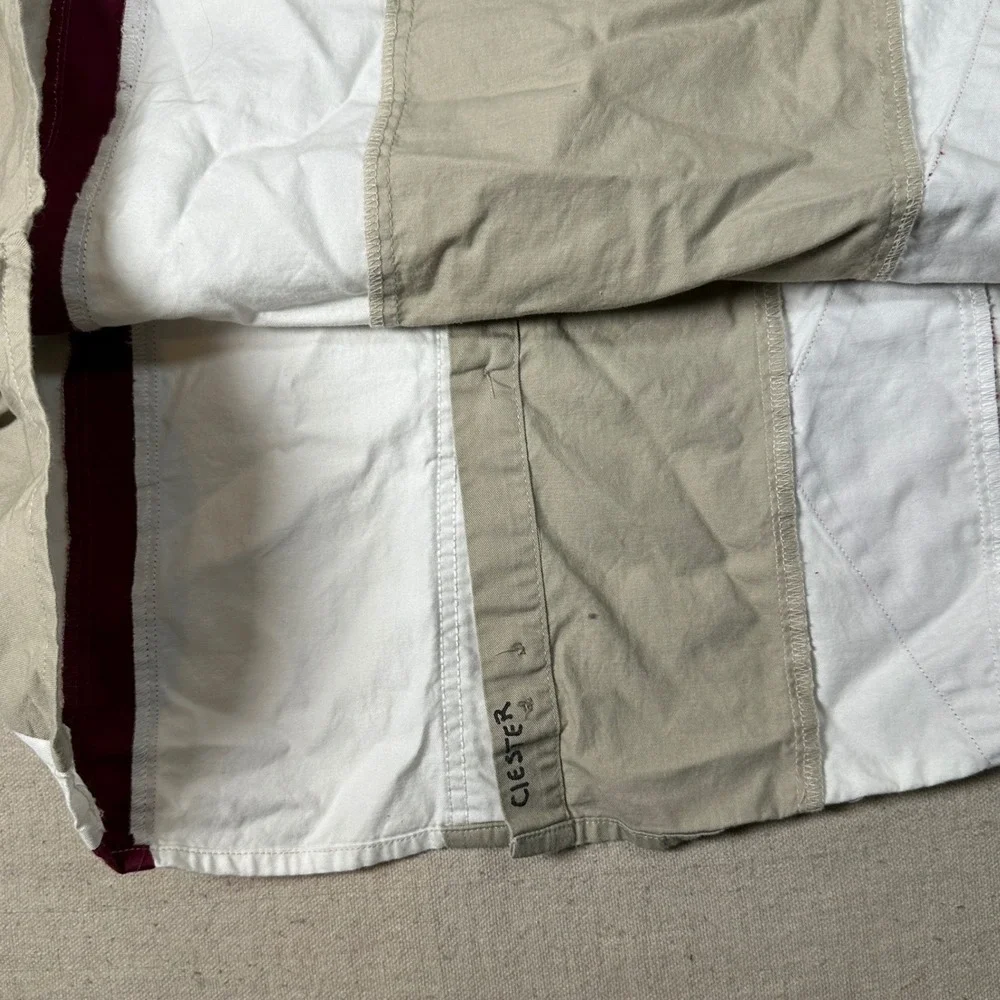 Wrangler Western Shirt XXL Mens Beige Maroon Geometric Colorblock Button Down 90 - Picture 5 of 7
